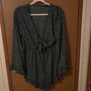 Black and White Polka Dot Romper